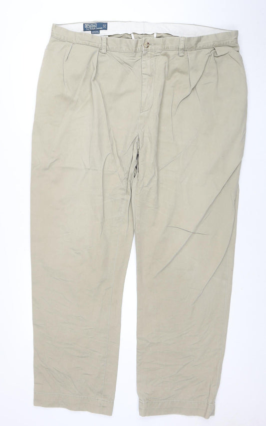 Polo Ralph Lauren Men's Beige Chino Trousers 42x32 Regular Fit