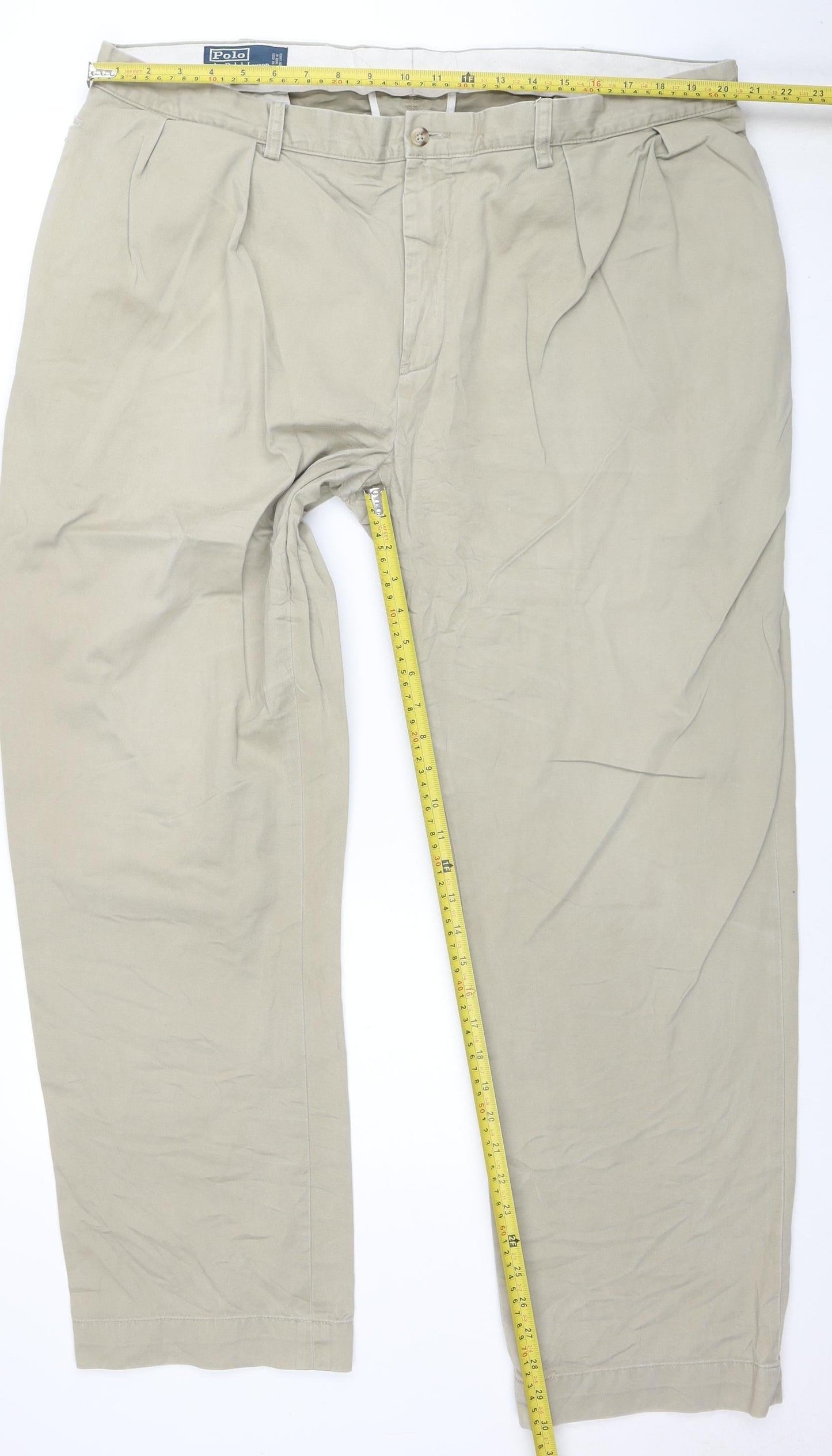 Polo Ralph Lauren Men's Beige Chino Trousers 42x32 Regular Fit
