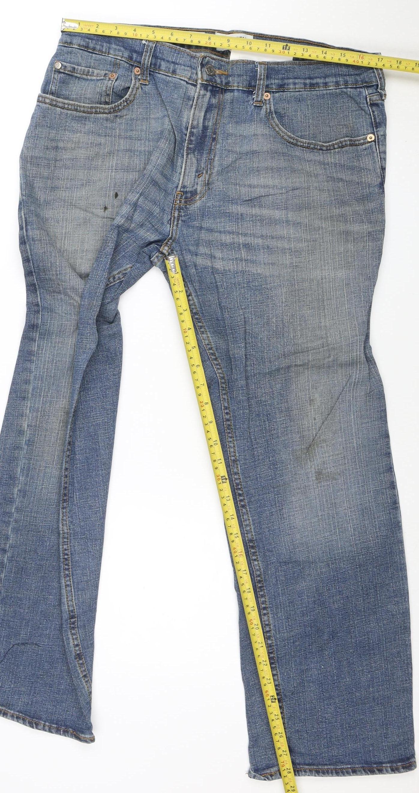 Denizen from Levi’s Men Blue 34x30 Relaxed Straight Denim Jeans