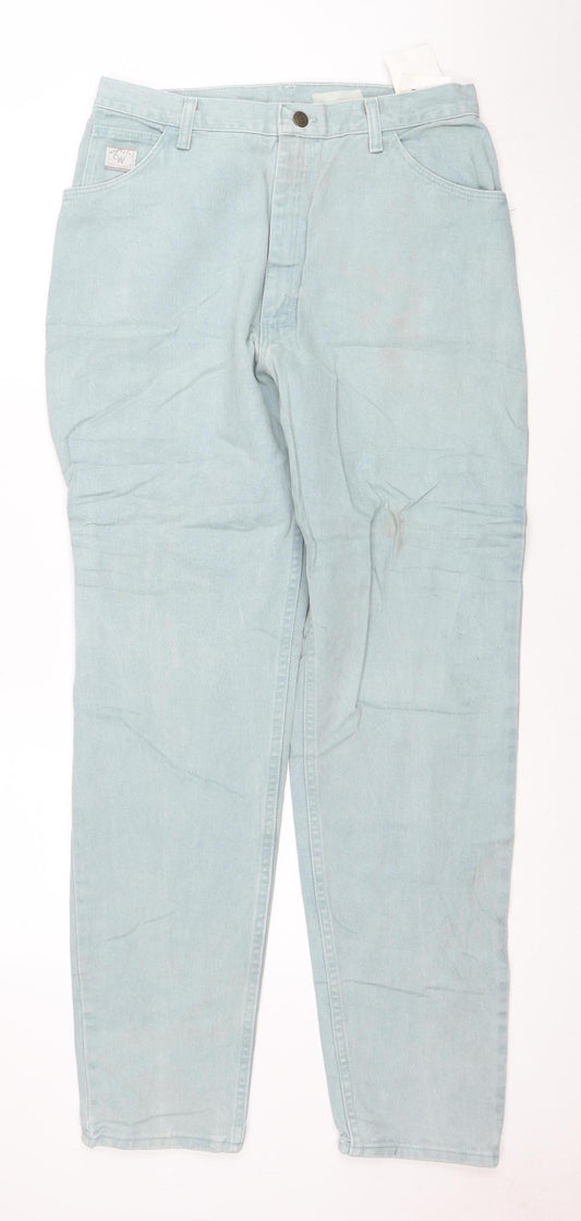 Wrangler Women’s Blue 14 Straight Leg Denim Jeans 32L 100% Cotton