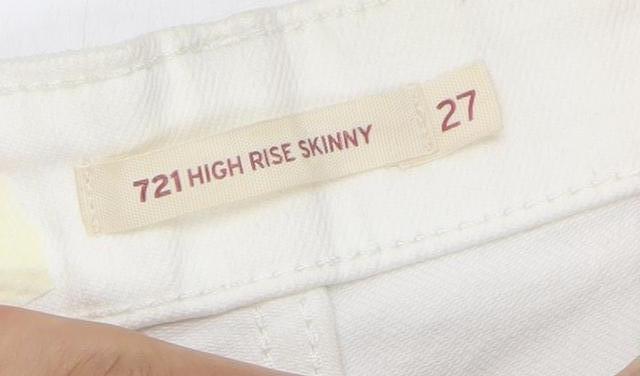 Levi's Women White 721 High Rise Skinny Jeans Size 27