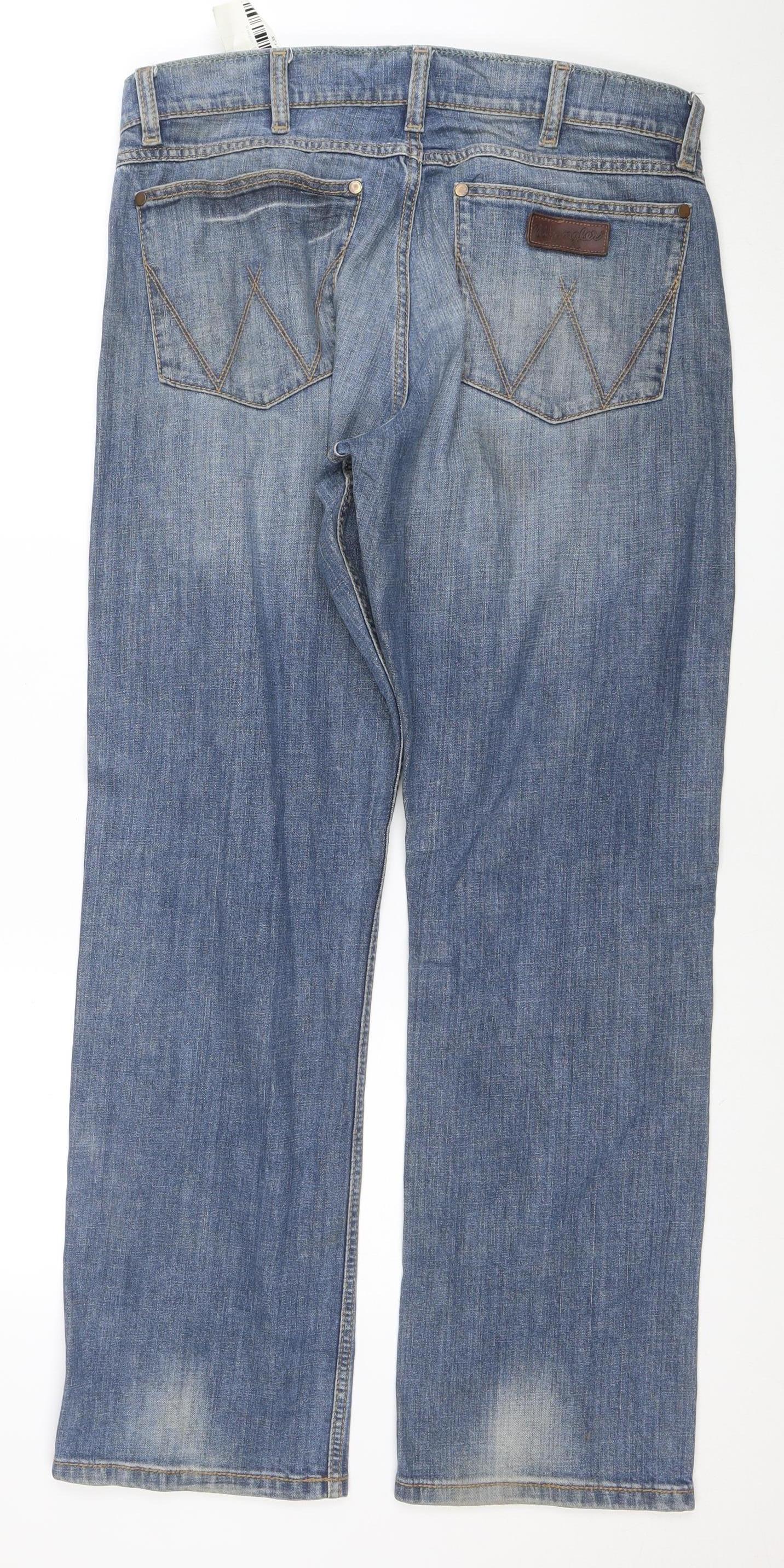 Wrangler Retro Men's Blue Slim Straight Denim Jeans W34 L32