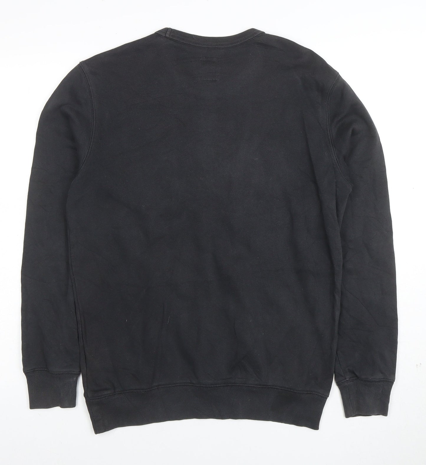 GAP Men's Black XS Pullover Logo Sweatshirt Crew Neck Cotton Blend