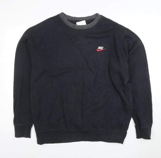 Nike Men's Black L Pullover Fleece Sweatshirt with Logo