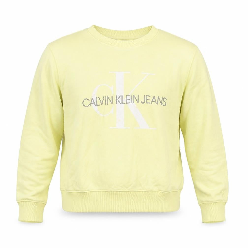 Calvin Klein Jeans Men’s Yellow Logo Sweatshirt Small Regular Fit