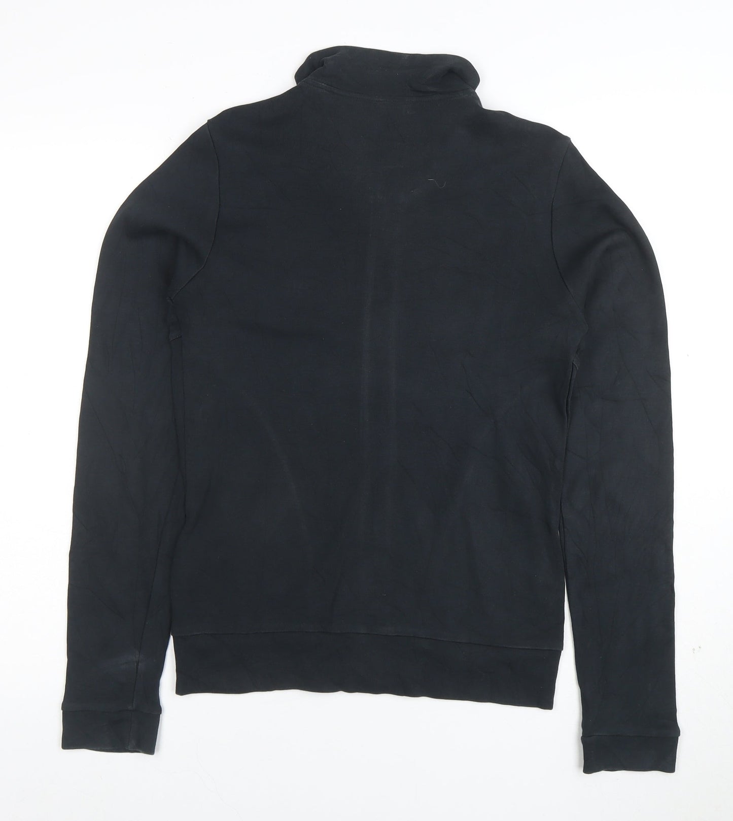 Adidas Women's Black Full Zip Sweatshirt Size 12 Cotton Blend