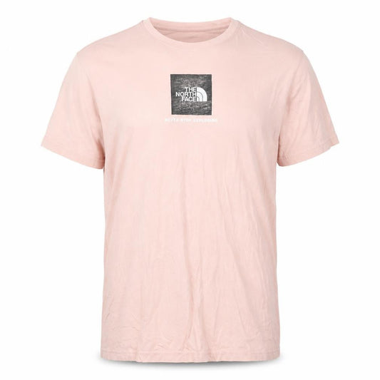 The North Face Men's Pink Cotton Crew Neck Short Sleeve T-Shirt S