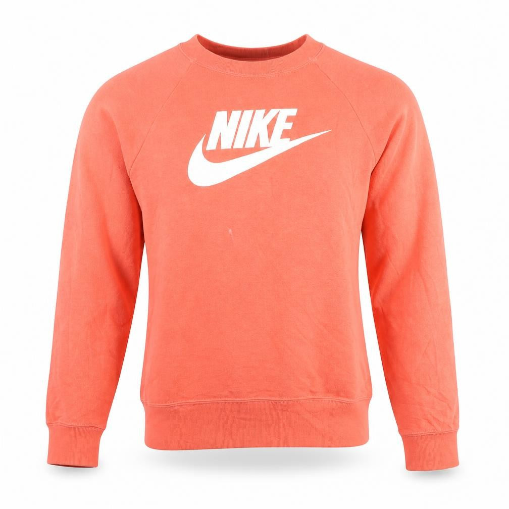 Nike Men's Coral Crew Neck Logo Sweatshirt XS Cotton Blend