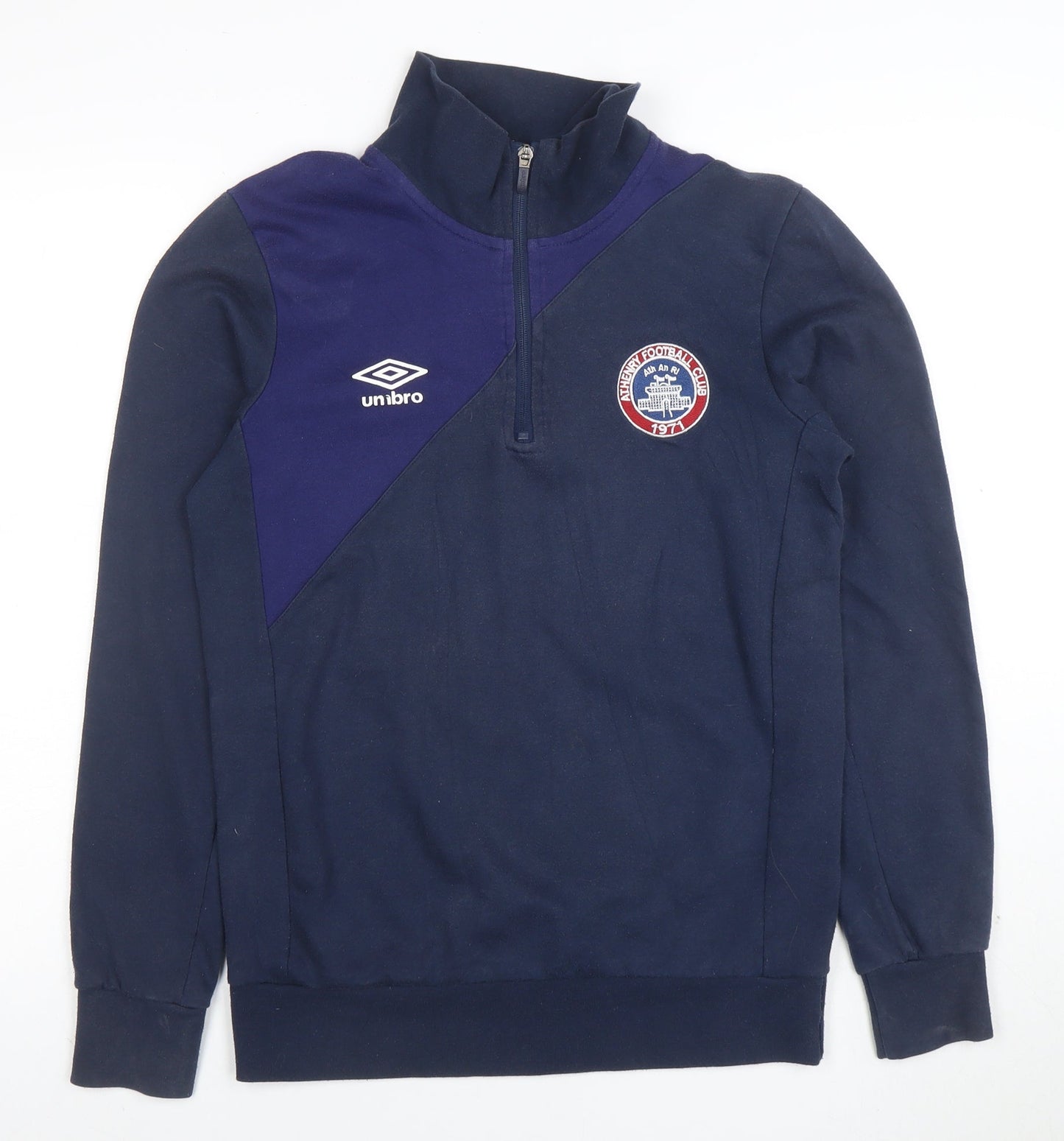 Umbro Men's Blue 1/4 Zip Sports Sweatshirt Size S