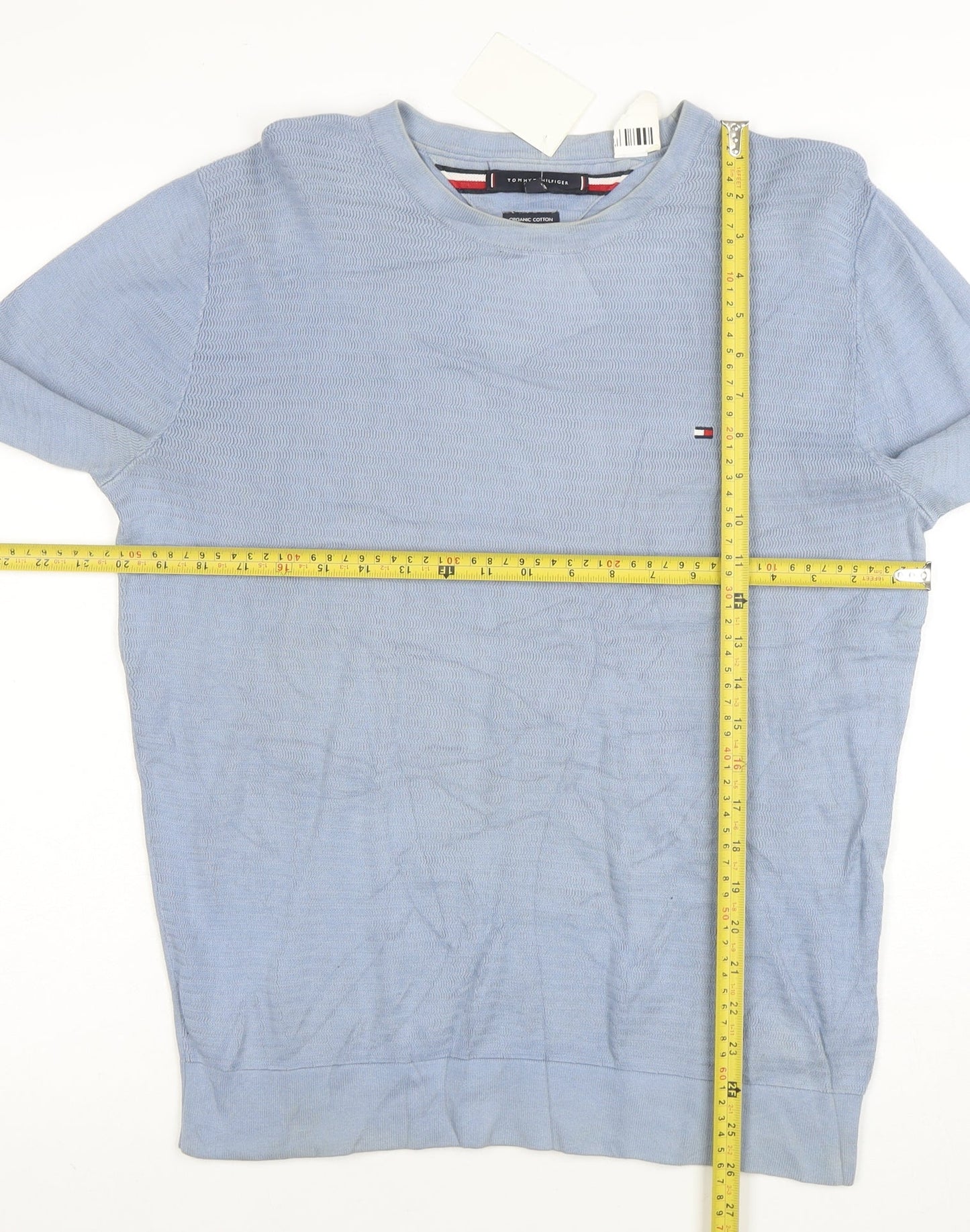 Tommy Hilfiger Men's Blue Organic Cotton Crew Neck Sweatshirt M