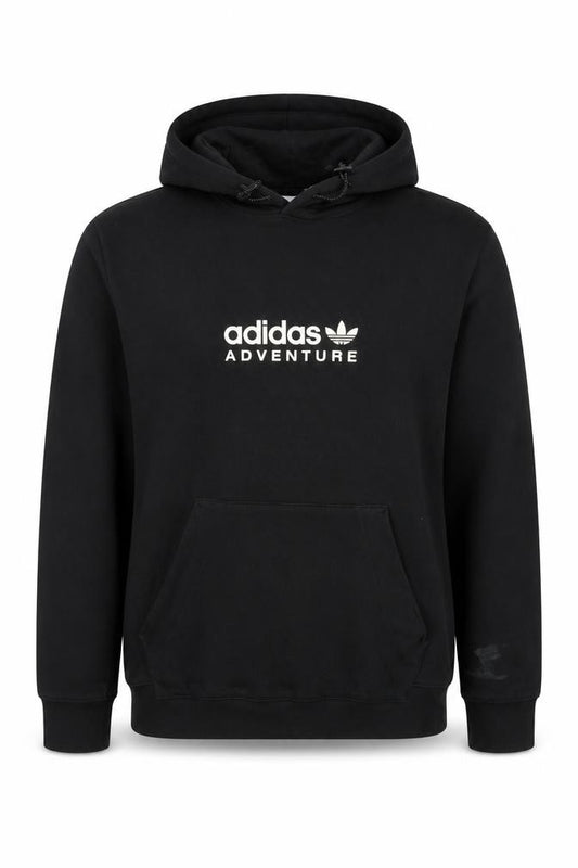 Adidas Men's Black Pullover Hoodie Adventure Logo Size S