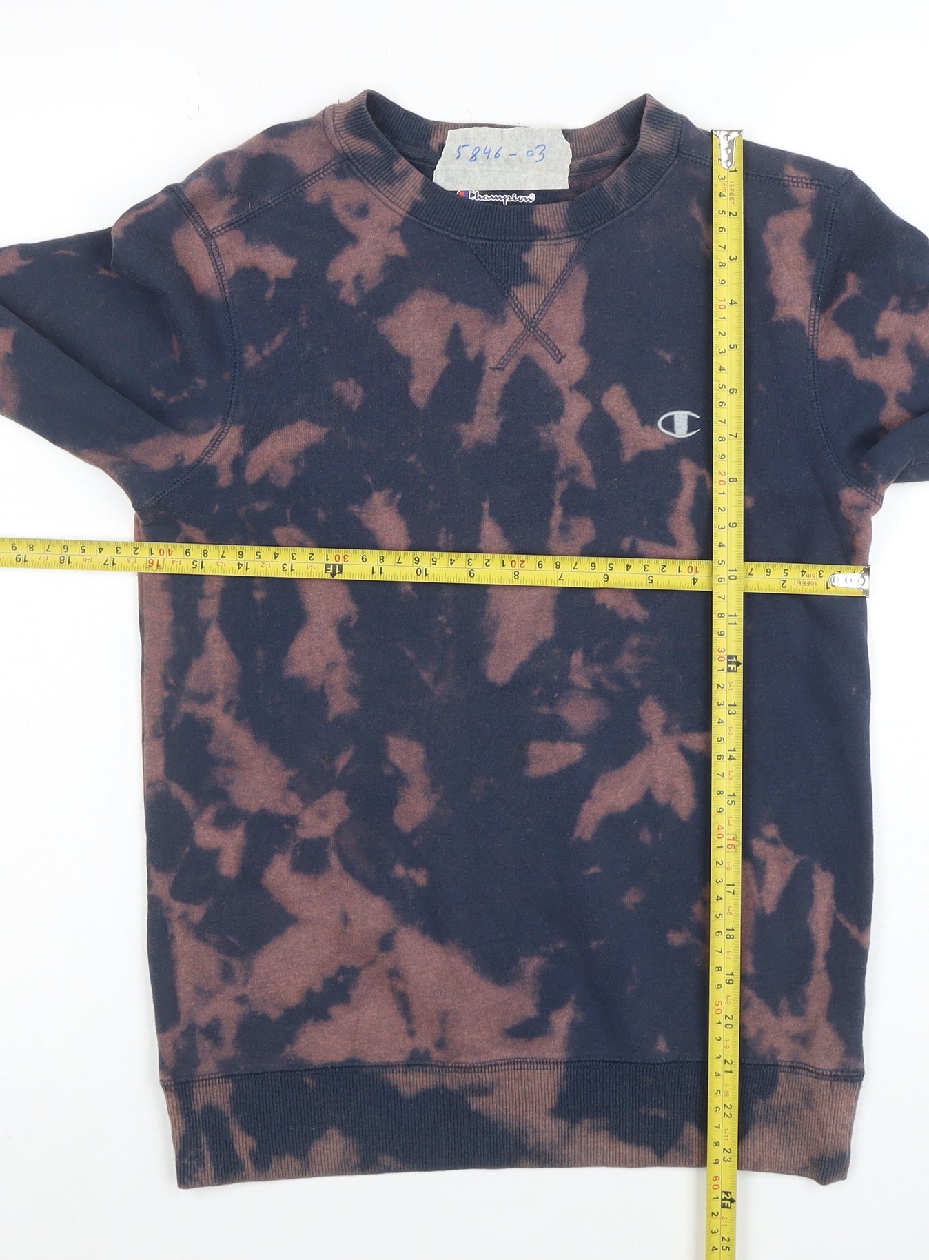 Champion Men's Multicoloured Tie Dye Pullover Sweatshirt M