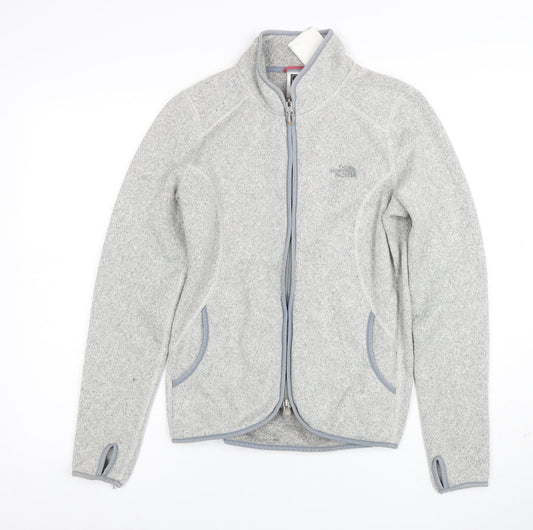 The North Face Women's Grey Fleece Full Zip Jacket Size S