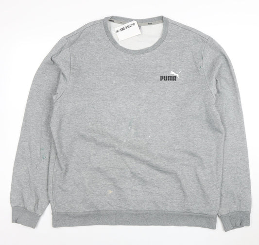 Puma Men's Grey XL Crew Neck Pullover Sweatshirt