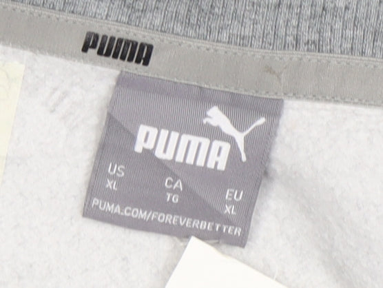 Puma Men's Grey XL Crew Neck Pullover Sweatshirt
