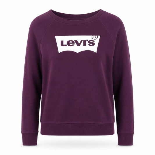 Levi's Womens Purple XS Pullover Graphic Logo Sweatshirt