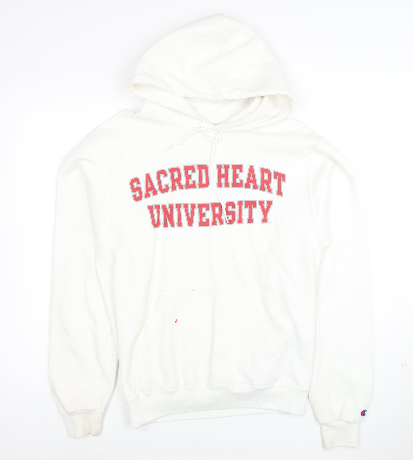 Champion Womens White Sacred Heart University Pullover Hoodie Size S