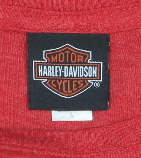 Harley-Davidson Women’s Red Graphic Rhinestone T-Shirt L