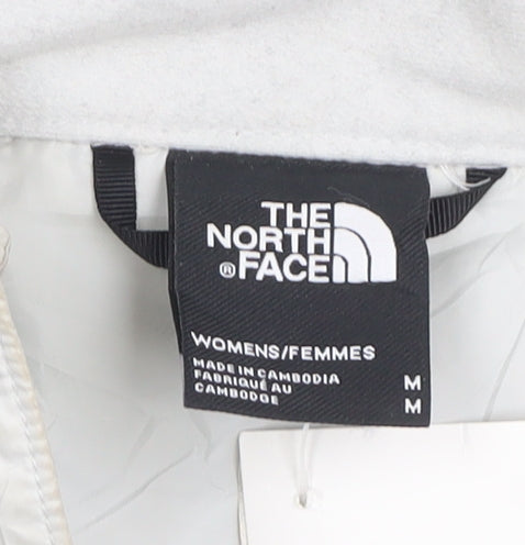 The North Face Women's White Puffer Jacket M Lightweight Polyester