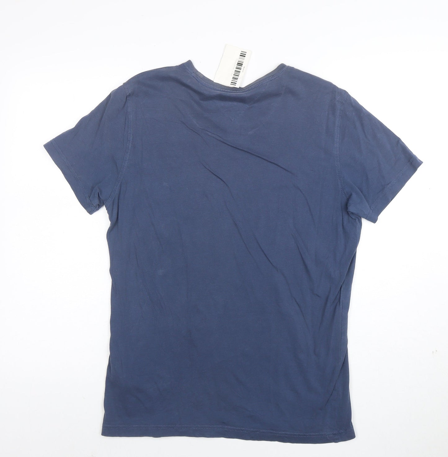 Tommy Hilfiger Men's Blue Cotton Crew Neck T-Shirt Size M