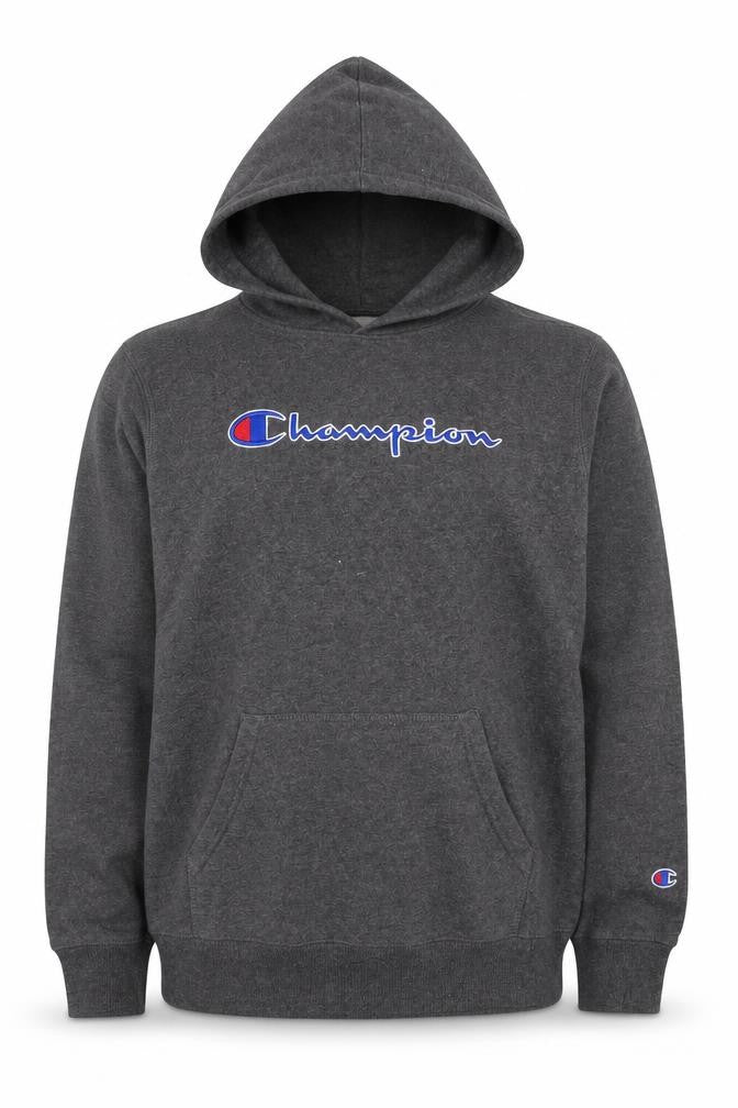 Champion Men's Grey XL Pullover Hoodie Fleece Logo Sweatshirt