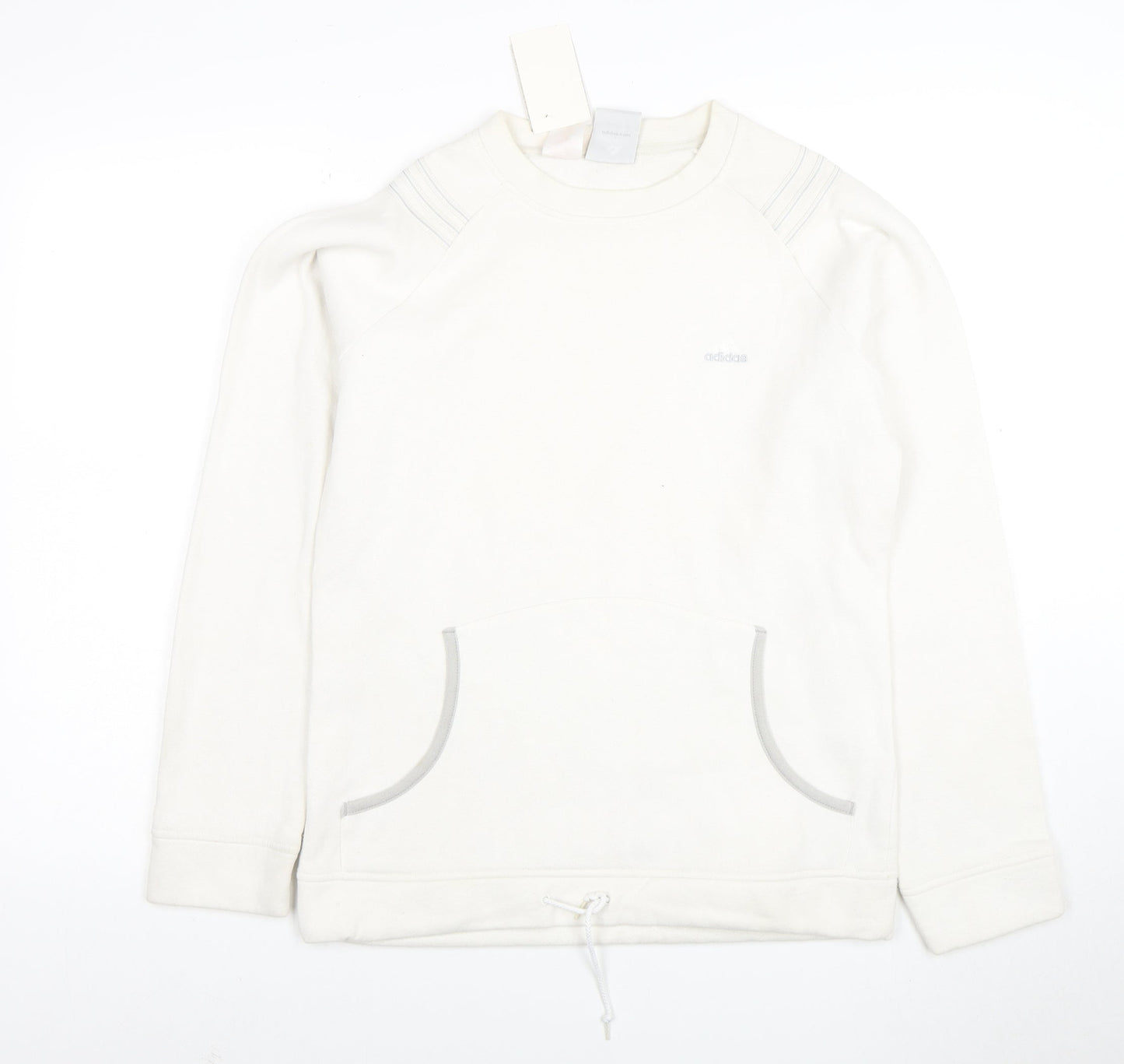 Adidas Men's White Regular Fit Pullover Sweatshirt M