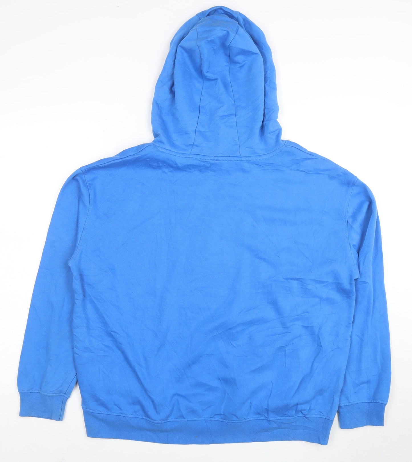 Disney Women Blue Stitch Pullover Hoodie Size L Cotton Blend