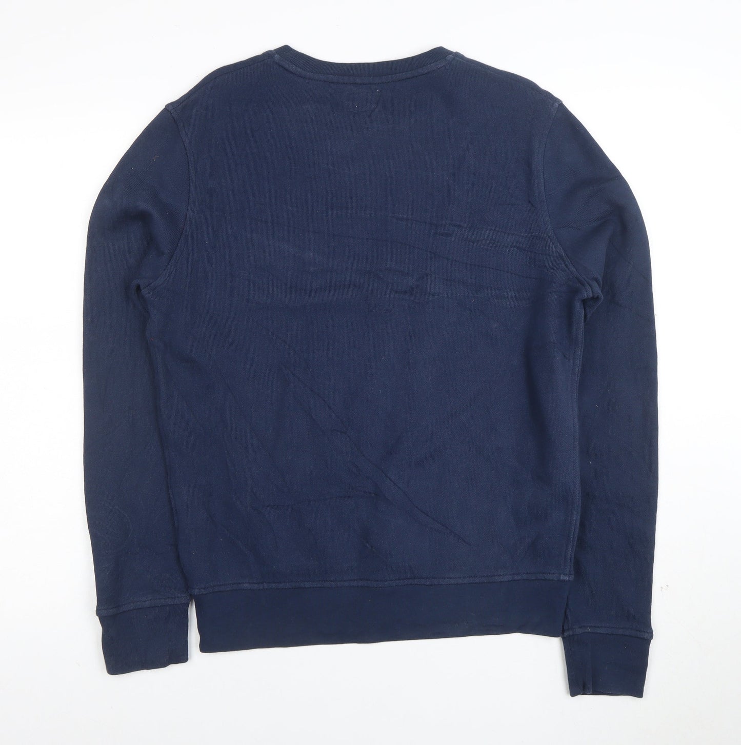 Levi's Men Blue Small Crew Neck Logo Pullover Sweatshirt