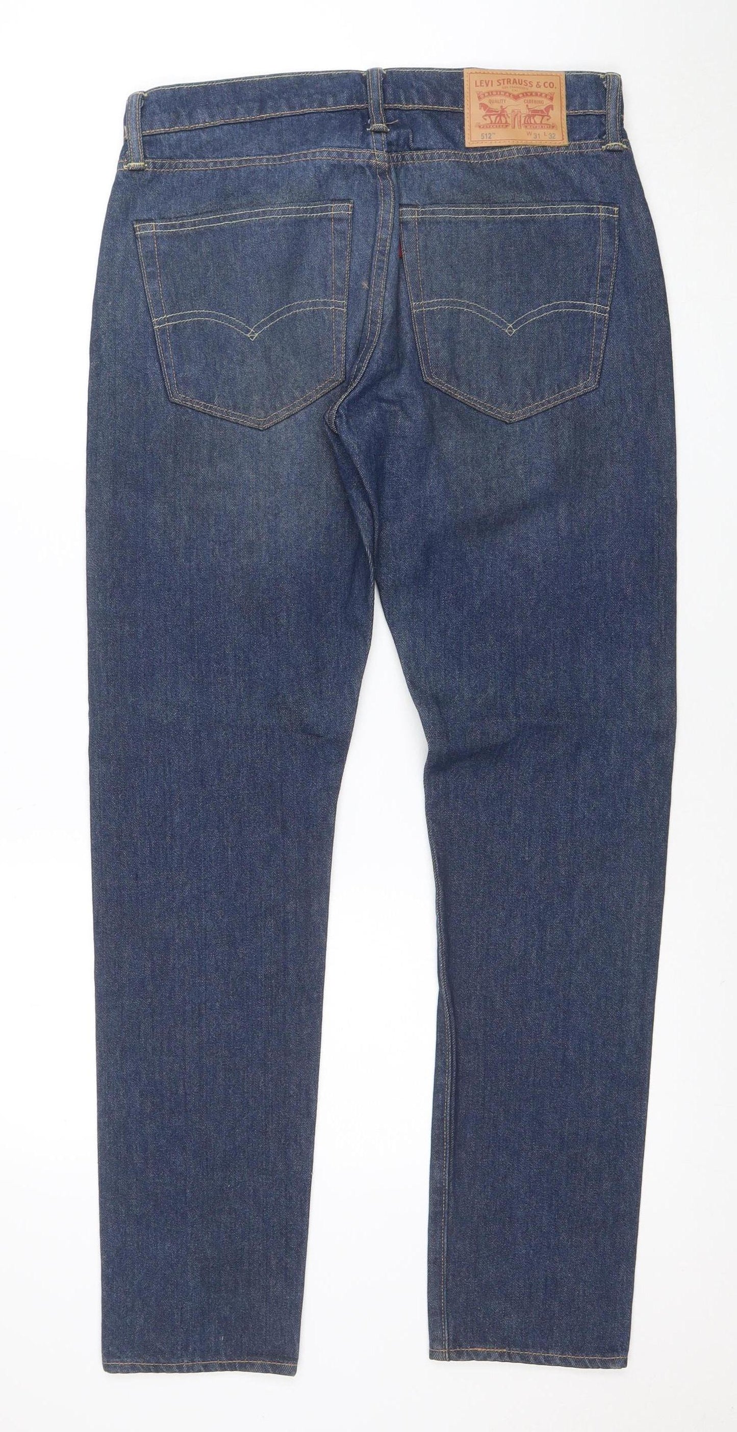 Levi’s 512 Men’s Blue Straight Denim Jeans W31 L32 Regular Fit
