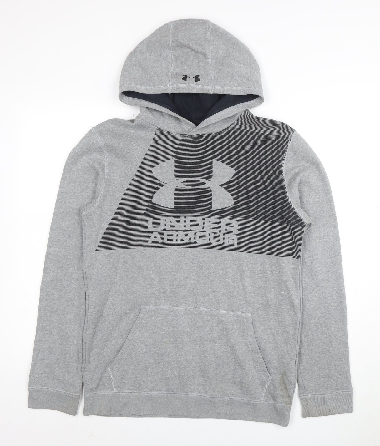 Under Armour Boys Grey Loose Fit Pullover Hoodie Size YXL