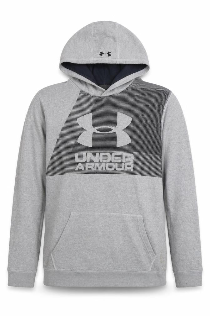 Under Armour Boys Grey Loose Fit Pullover Hoodie Size YXL