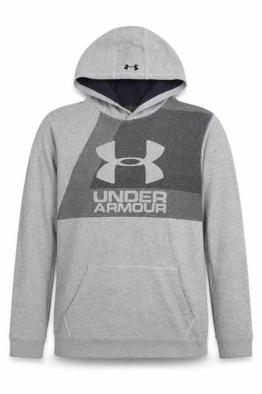 Under Armour Boys Grey Loose Fit Pullover Hoodie Size YXL
