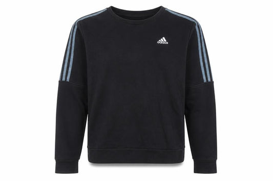 adidas Mens Black Crew Neck Sweatshirt L Pullover Athletic