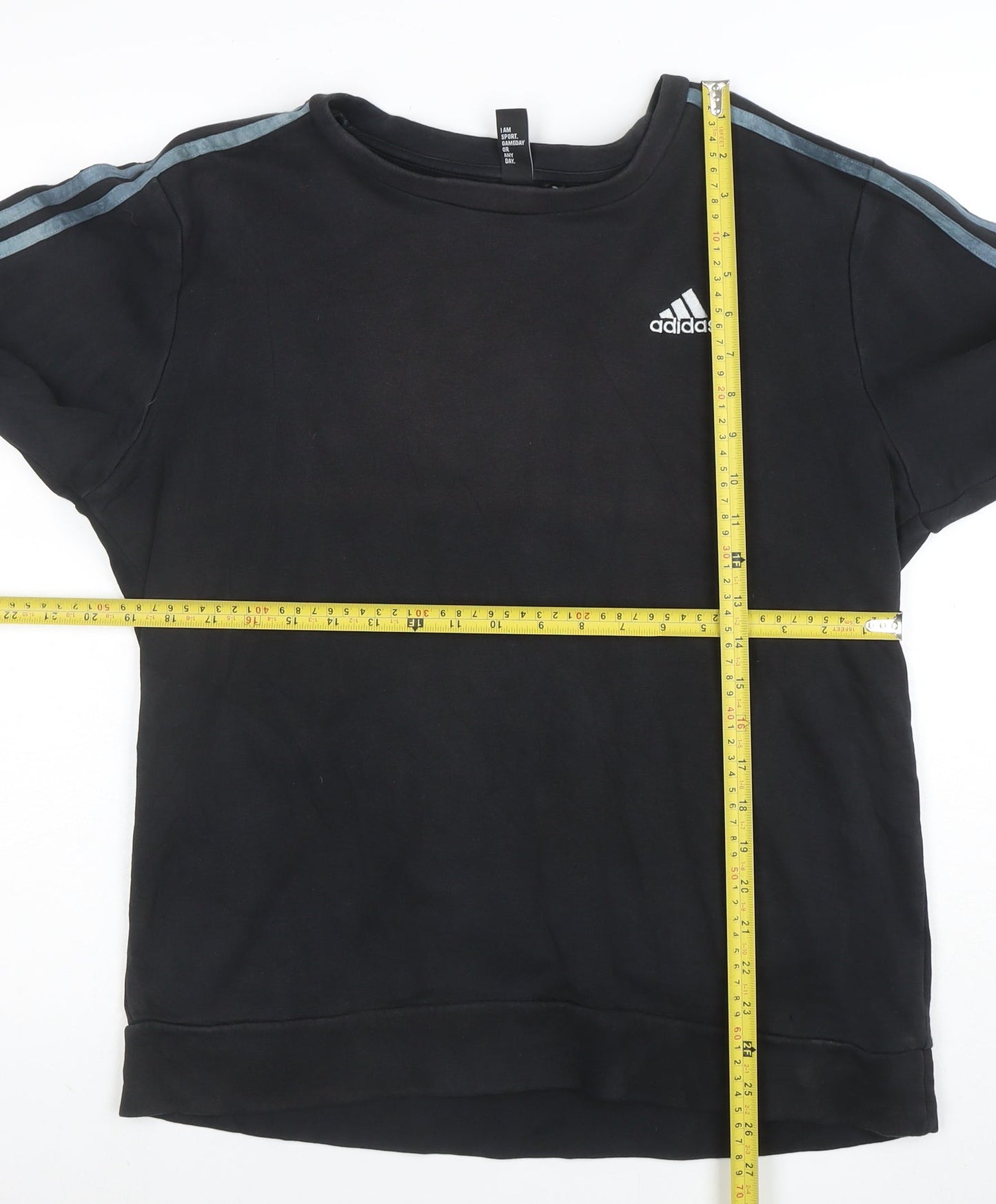 adidas Mens Black Crew Neck Sweatshirt L Pullover Athletic