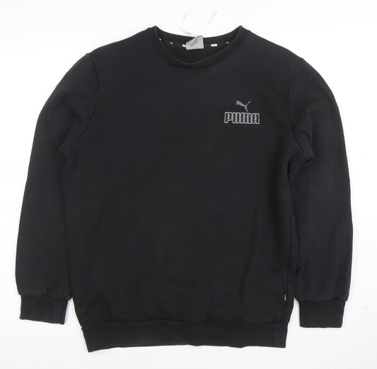 Puma Men's Black Small Pullover Crew Neck Sweatshirt