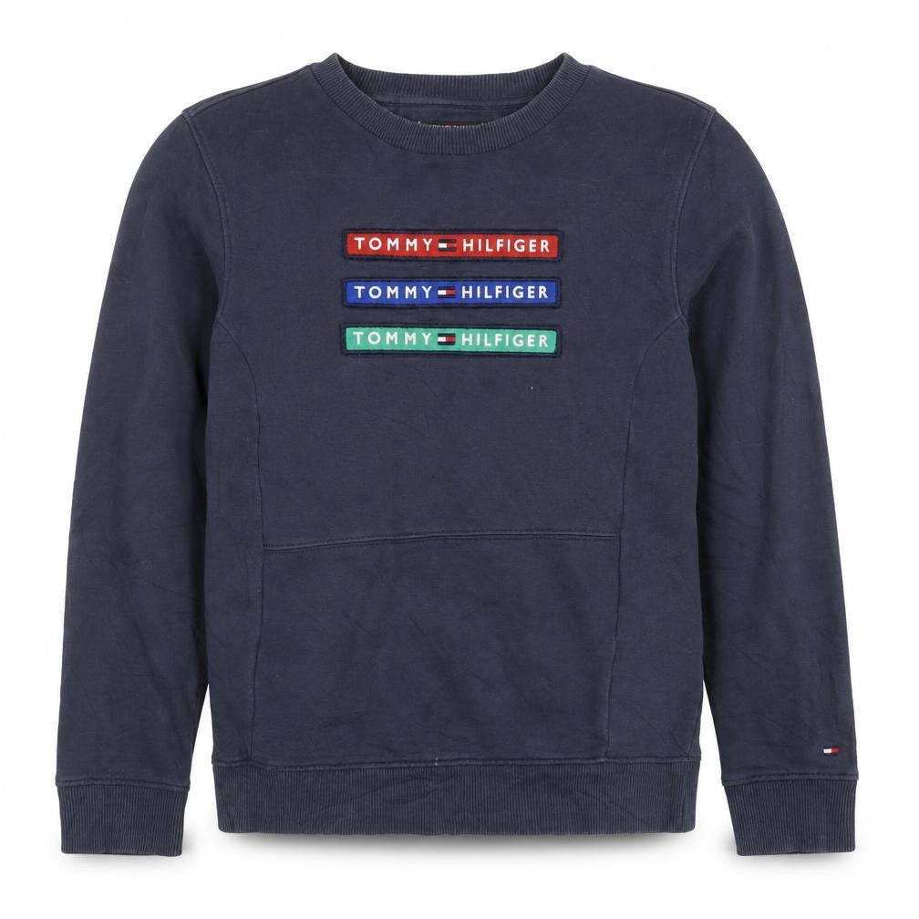Tommy Hilfiger Boys Blue Crew Neck Pullover Sweatshirt Size 152