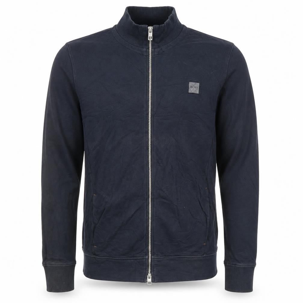 Hugo Boss Men's Blue Full Zip Sweatshirt Size L Cotton Blend