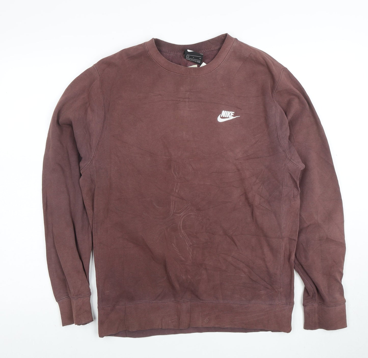 Nike Men's Brown Crew Neck Pullover Sweatshirt Size S