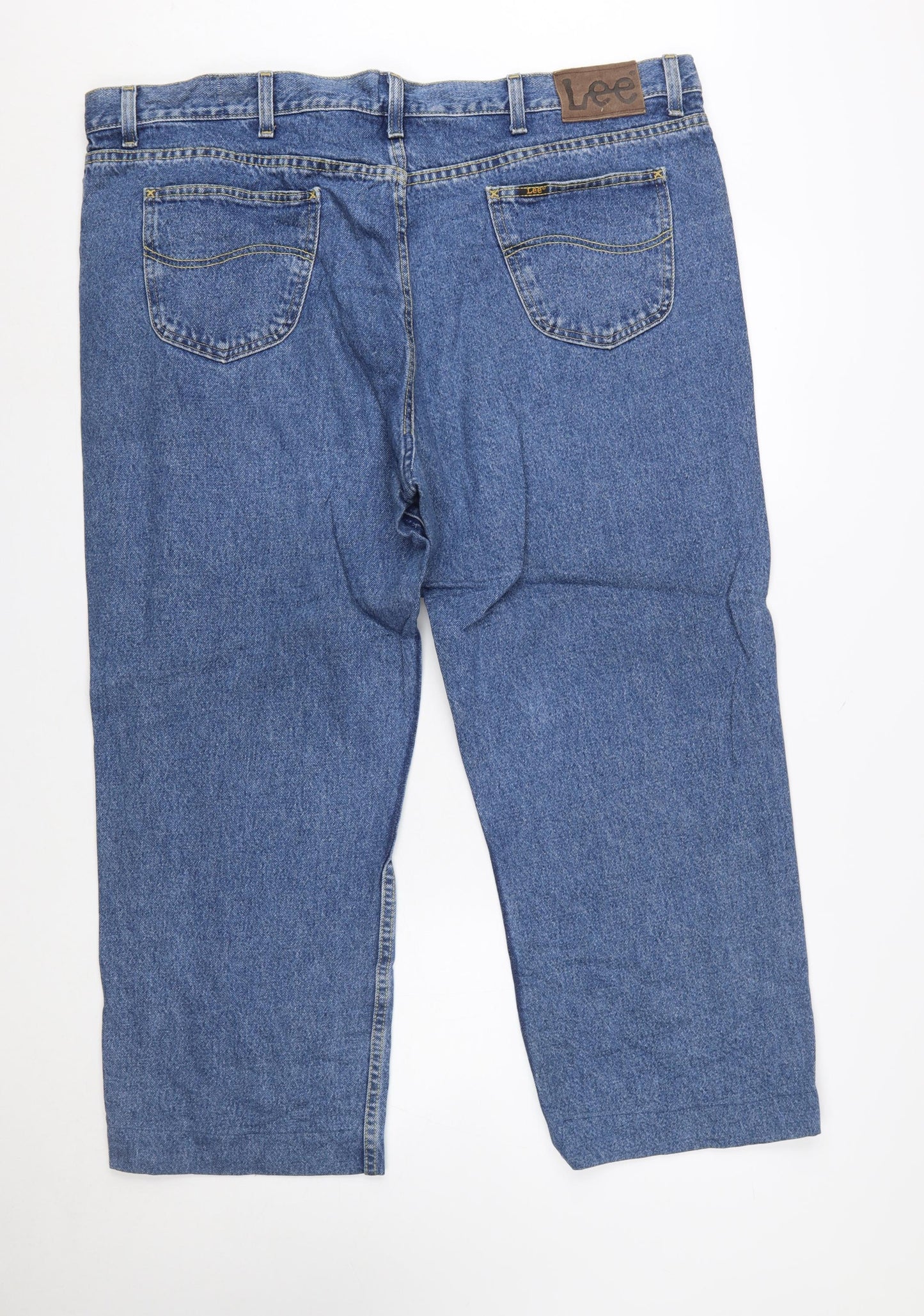 Lee Men's Blue Classic Straight Leg Denim Jeans Size 44x34