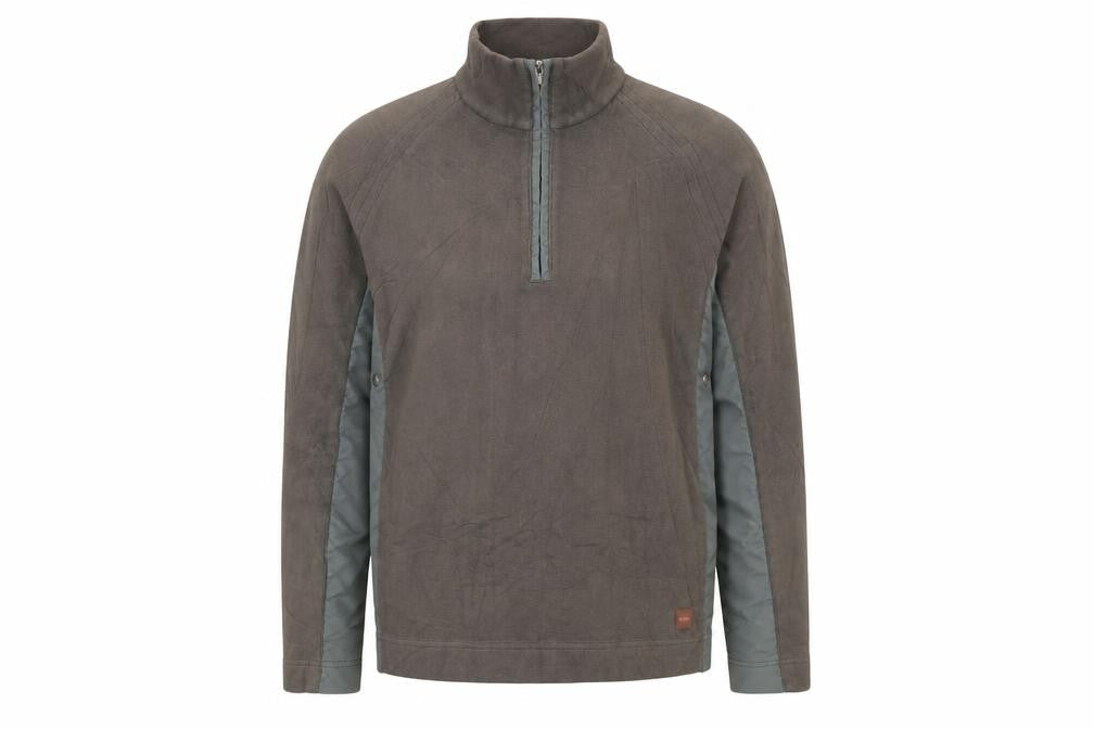 Hugo Boss Men's Grey 1/2 Zip Pullover Sweatshirt L Regular Fit
