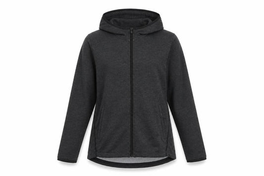 Adidas Womens Black Full Zip Hoodie L 16-18 Climalite Lightweight