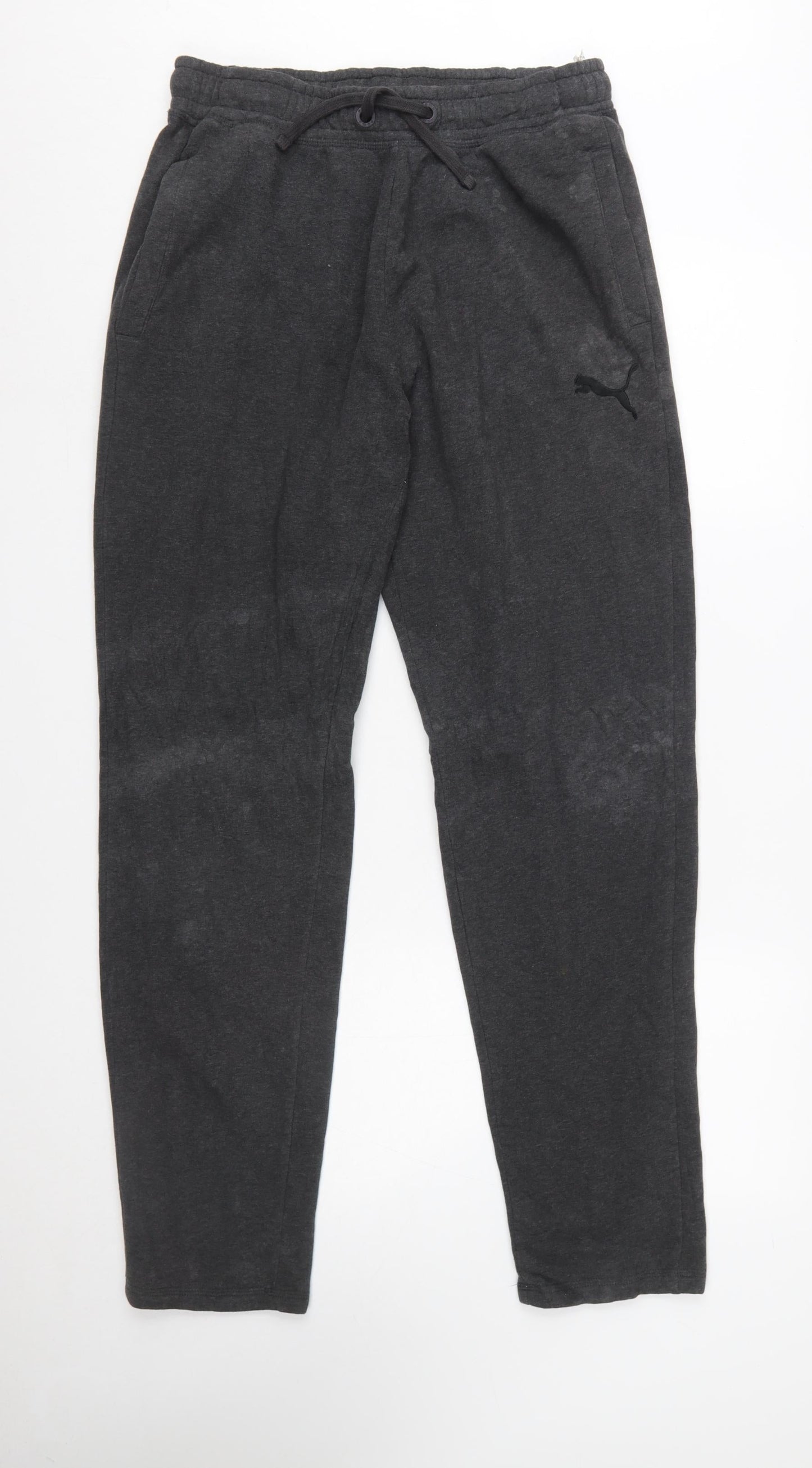 Puma Men's Black Jogger Trousers M Regular Fit Cotton Blend