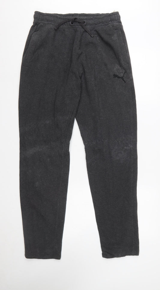 Puma Men's Black Jogger Trousers M Regular Fit Cotton Blend