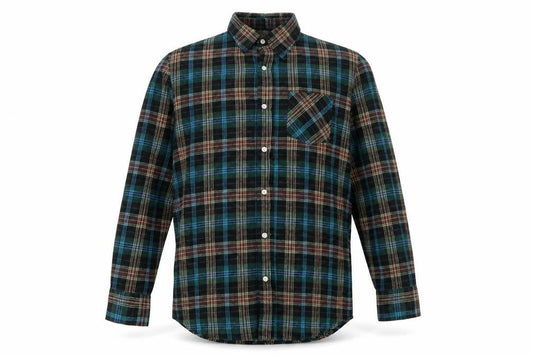 Activa Men's Multicoloured Plaid Flannel Button-Up Shirt L