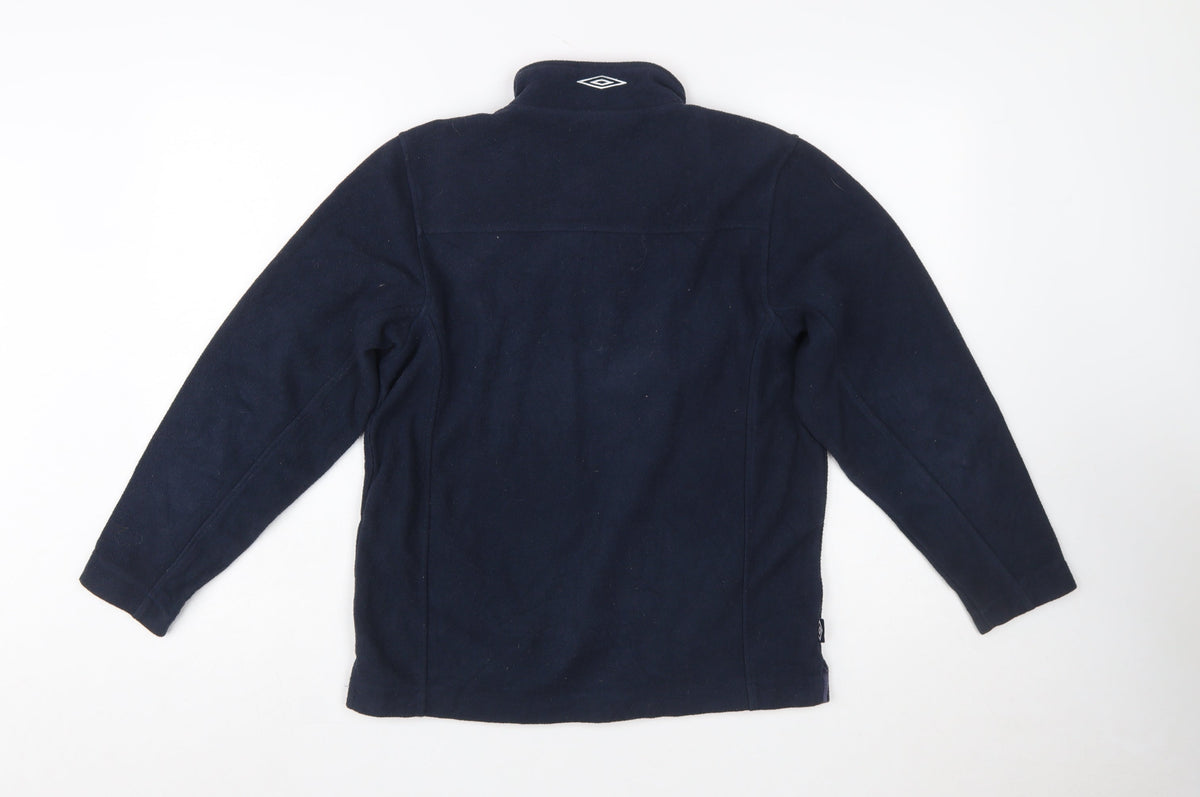 Umbro Boys Navy Fleece 1/2 Zip Sweatshirt Size 13 Years