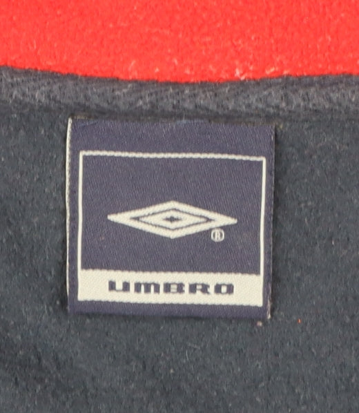 Umbro Boys Navy Fleece 1/2 Zip Sweatshirt Size 13 Years