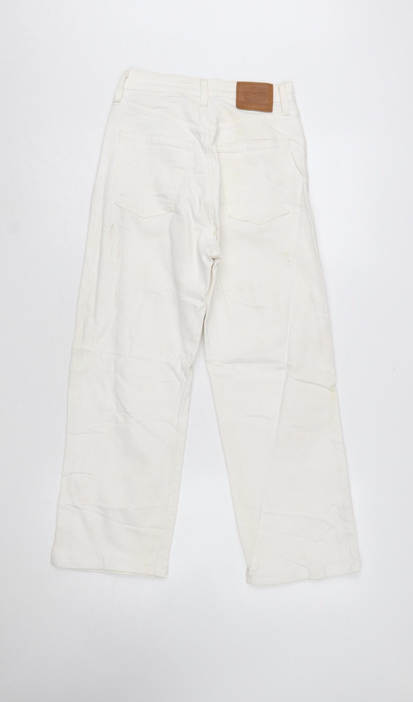 Levi's Premium Women's White Ribcage Straight Jeans Size 24
