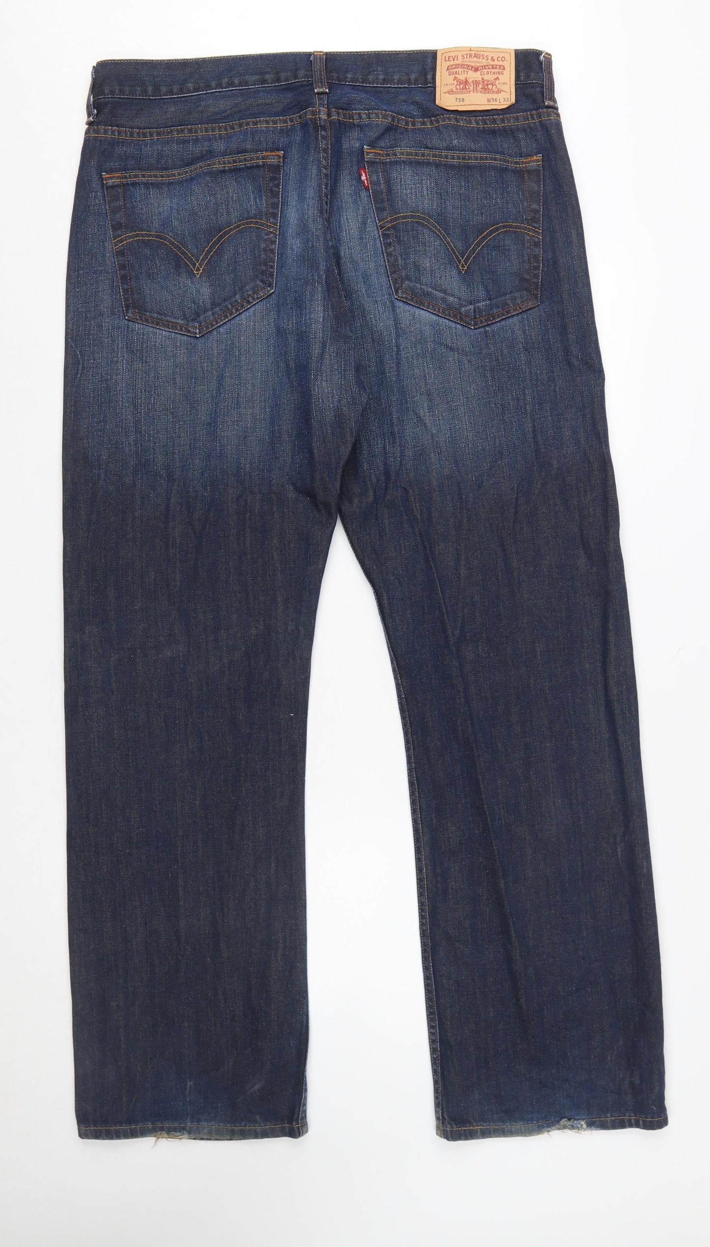 Levi's 758 Men's Blue Straight Fit Denim Jeans W36 L32