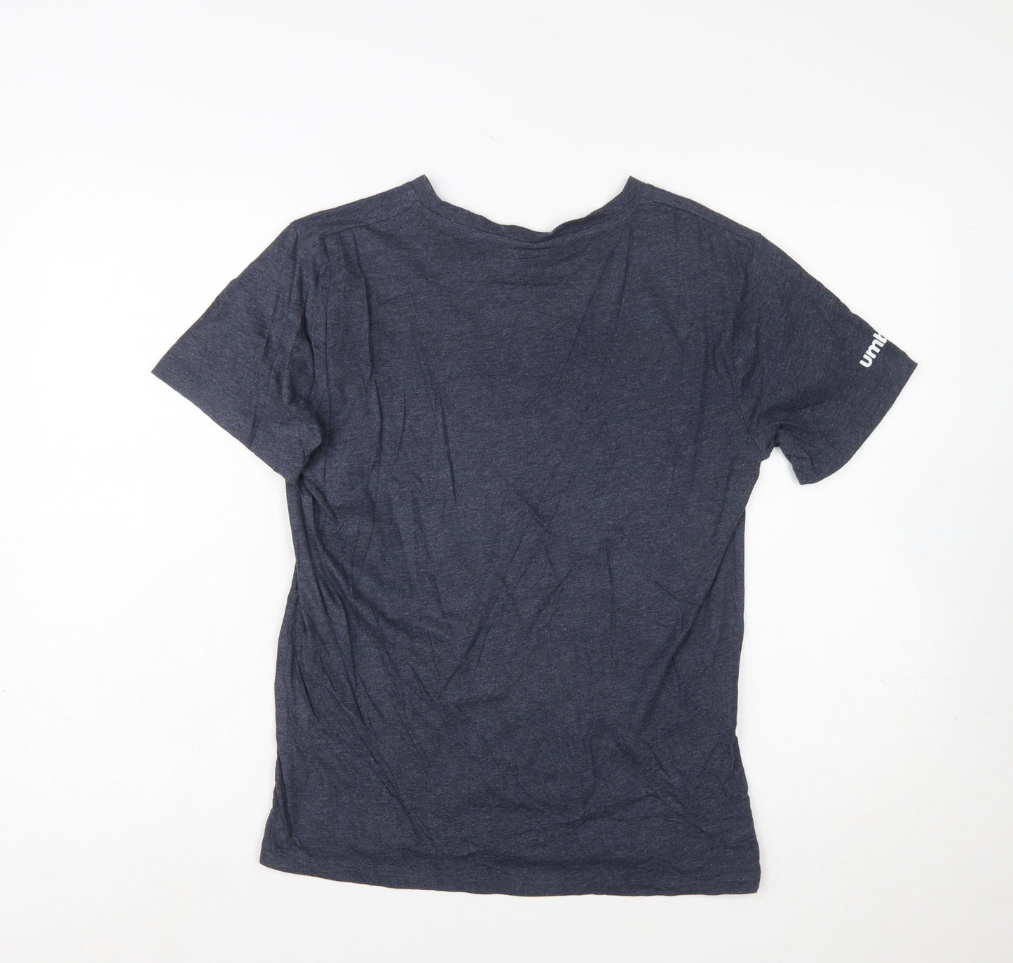 Umbro Men's Blue Small Sports Graphic Logo Crew Neck T-Shirt
