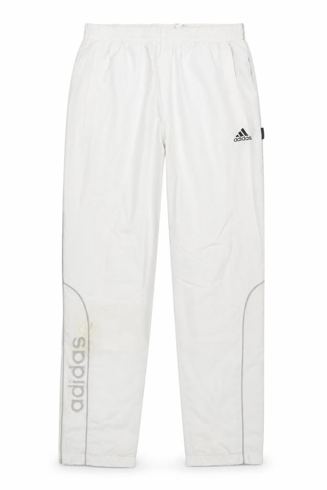 Adidas Men's White Polyester Jogger Trousers Size M